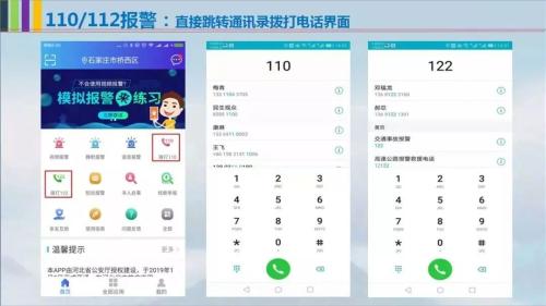 胡学营介绍"公安110"app报警,是对110电话语音报警和12110短信报警的