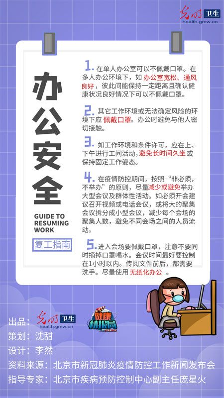 复工复产别慌 这份日常办公防护指南请收好