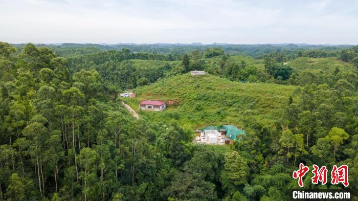建在小山坡上的“跨圈层扰动监测系统”监测站。 刘忠俊 摄