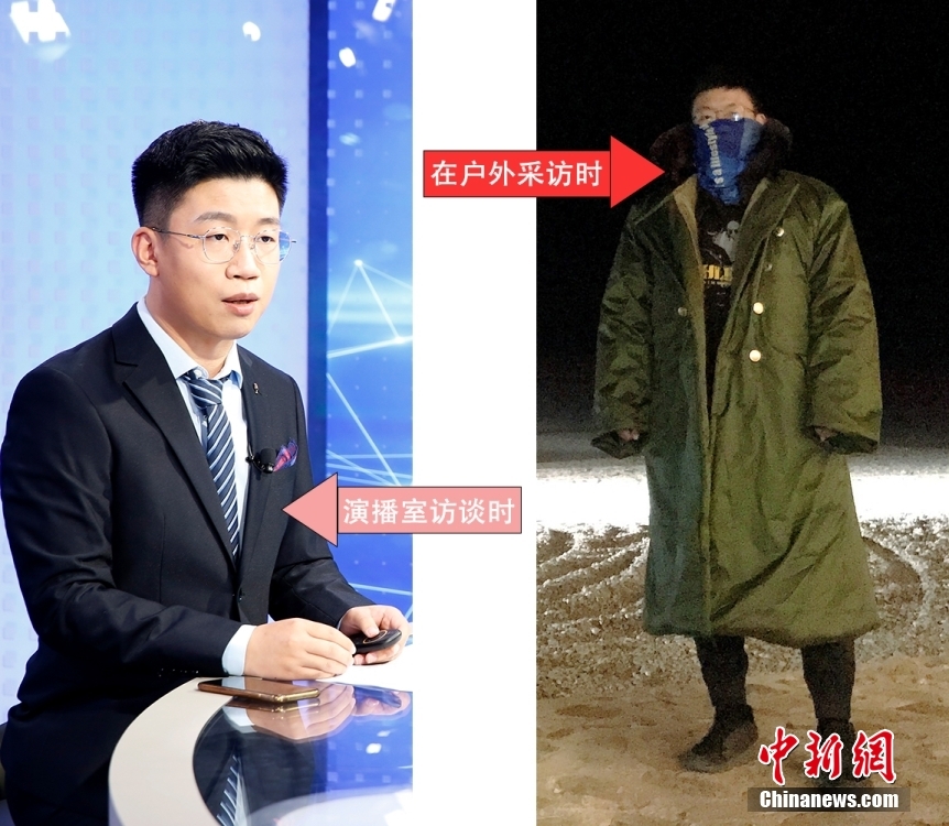 穿上西服能连线克林斯曼,裹了大衣能在大西北零度左右的户外探访体育产业基地,实力演绎“上得演播间,下得戈壁滩”!