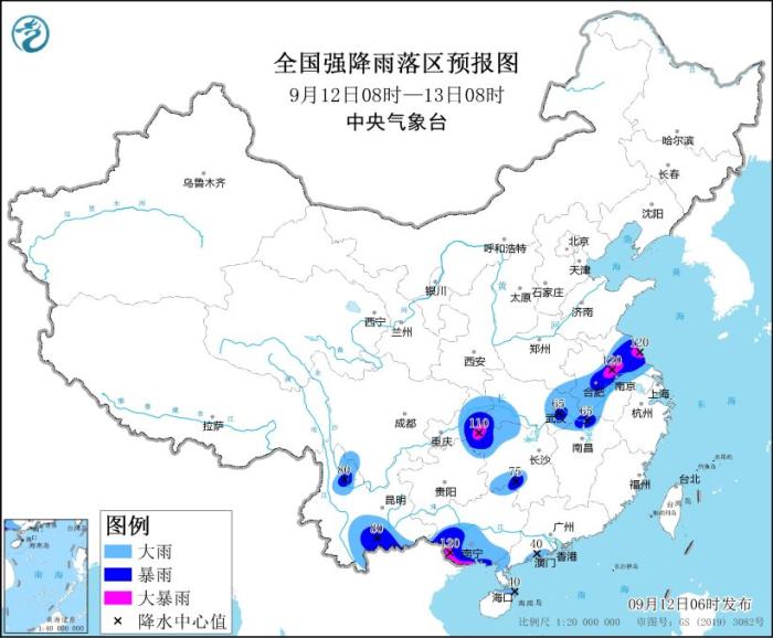 江淮江南华南等地有较强降水 东北迎大风降温天气