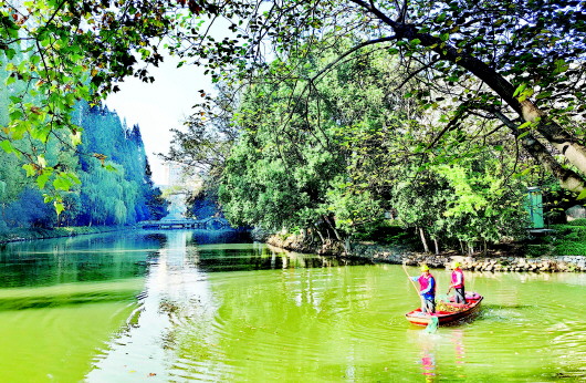 水面清理守护城市“颜值”